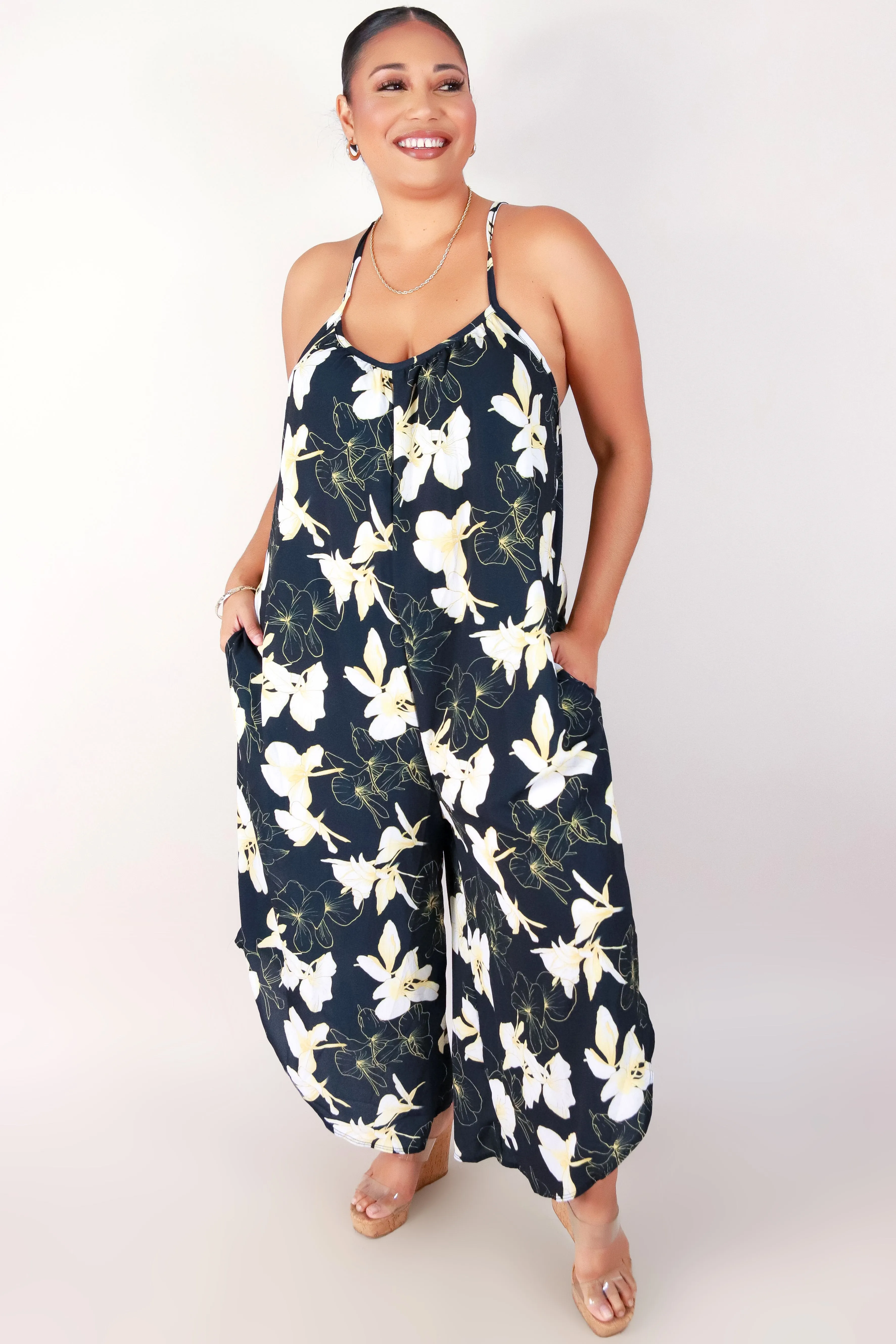 GINGER LILY NO WAIST JUMPSUIT