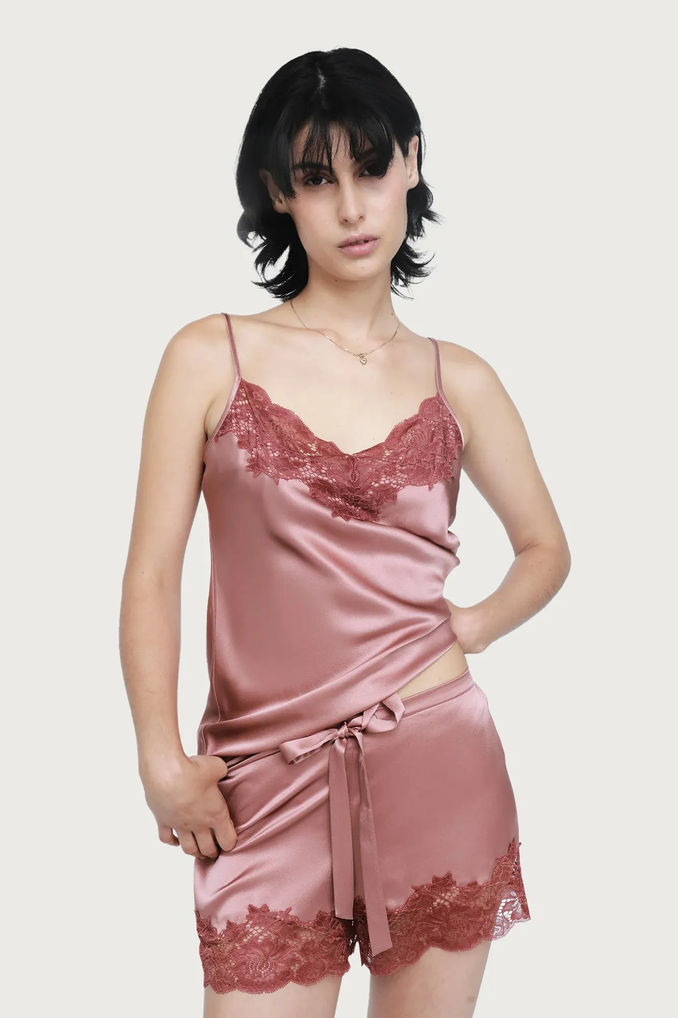 Ginia Silk Lace Shorts