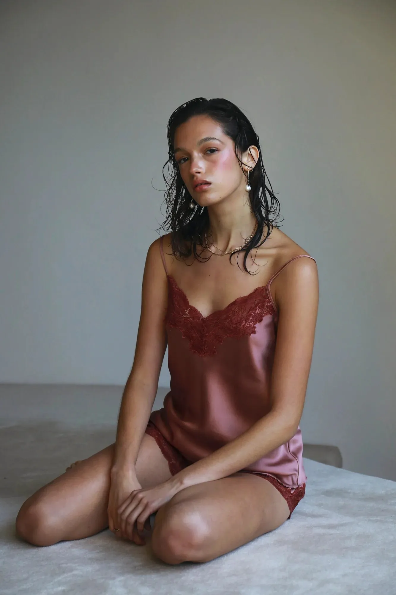 Ginia Silk Lace Shorts