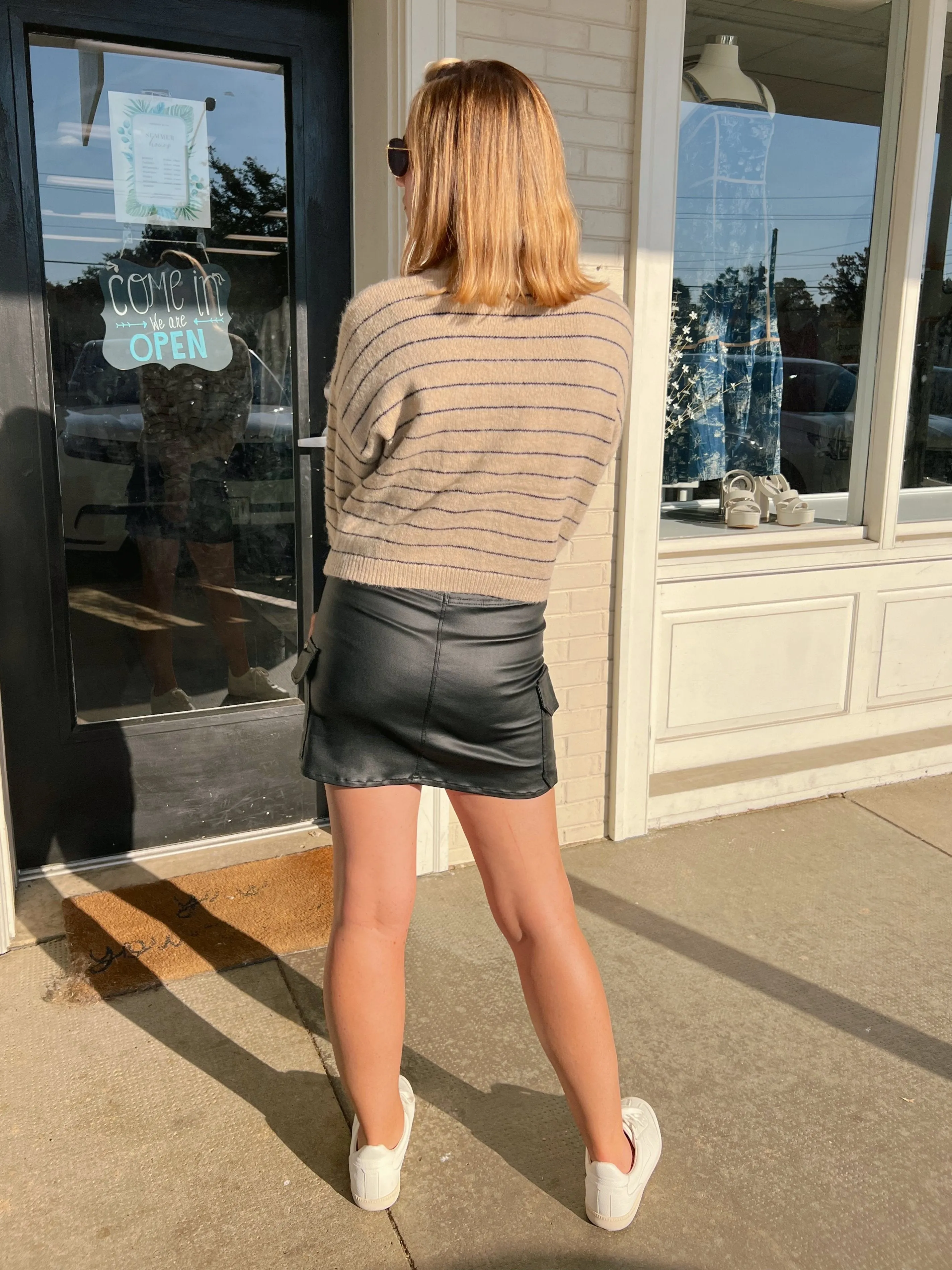 Girl On Fire Faux Leather Mini Skirt