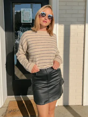 Girl On Fire Faux Leather Mini Skirt