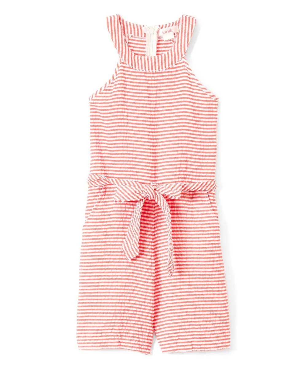 Girl Striped Romper 5-14