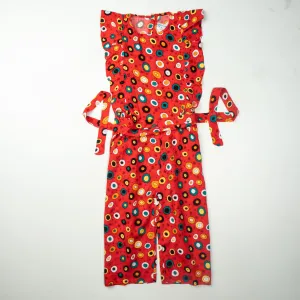 Girls' Jumpsuits Color Red-A