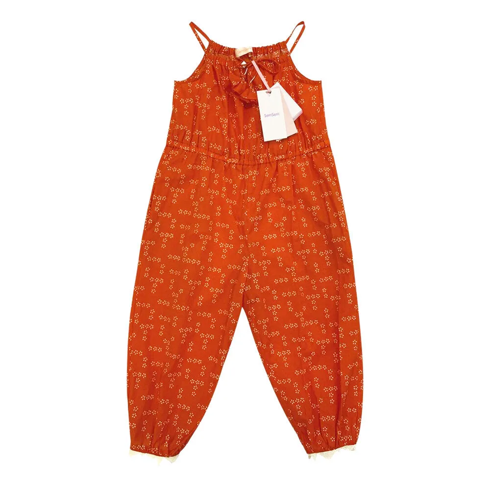 Girls Lara Jumpsuit - Orange
