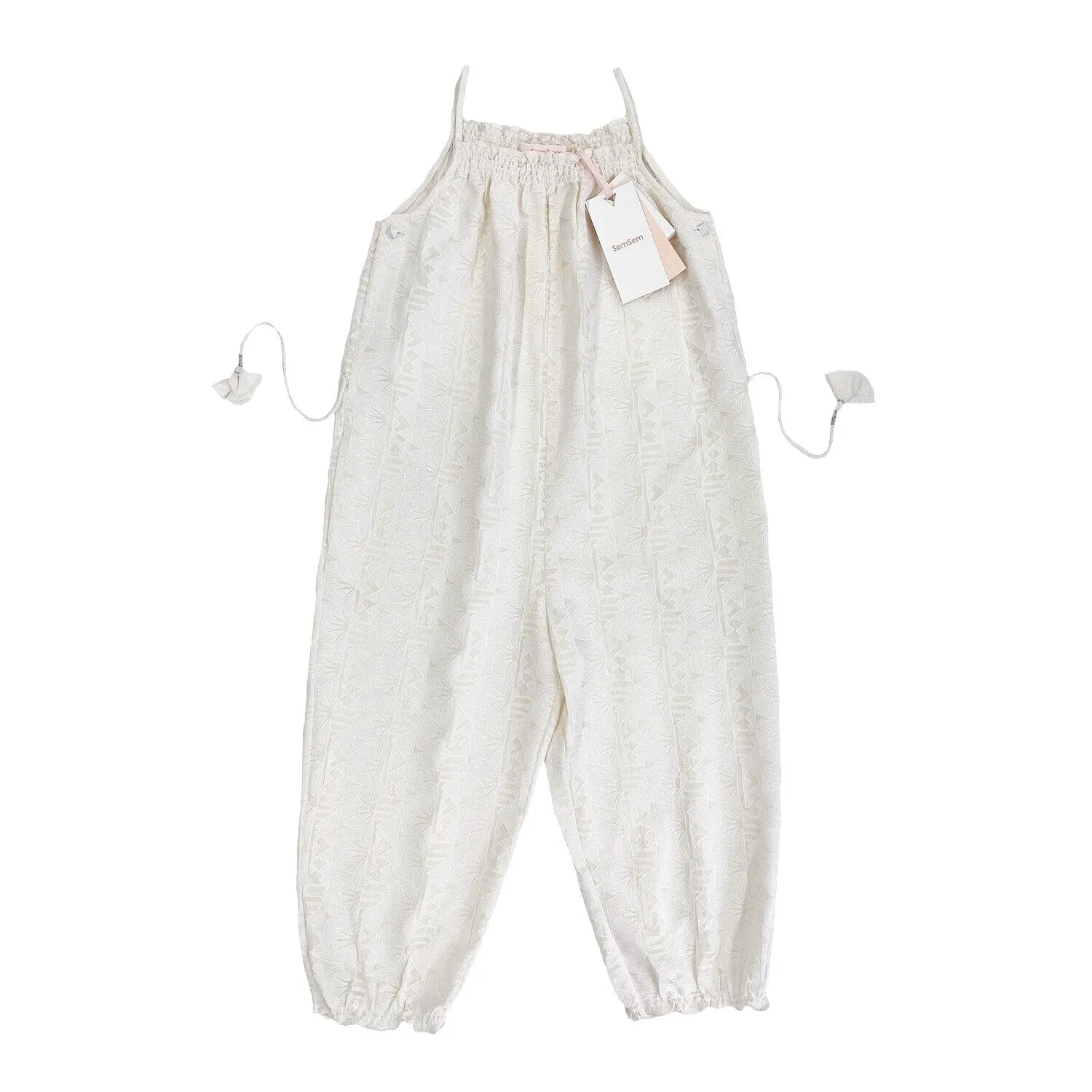 Girls Lotus Jumpsuit - Cream