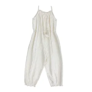 Girls Lotus Jumpsuit - Cream