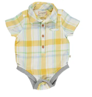 Gold Plaid Onesie