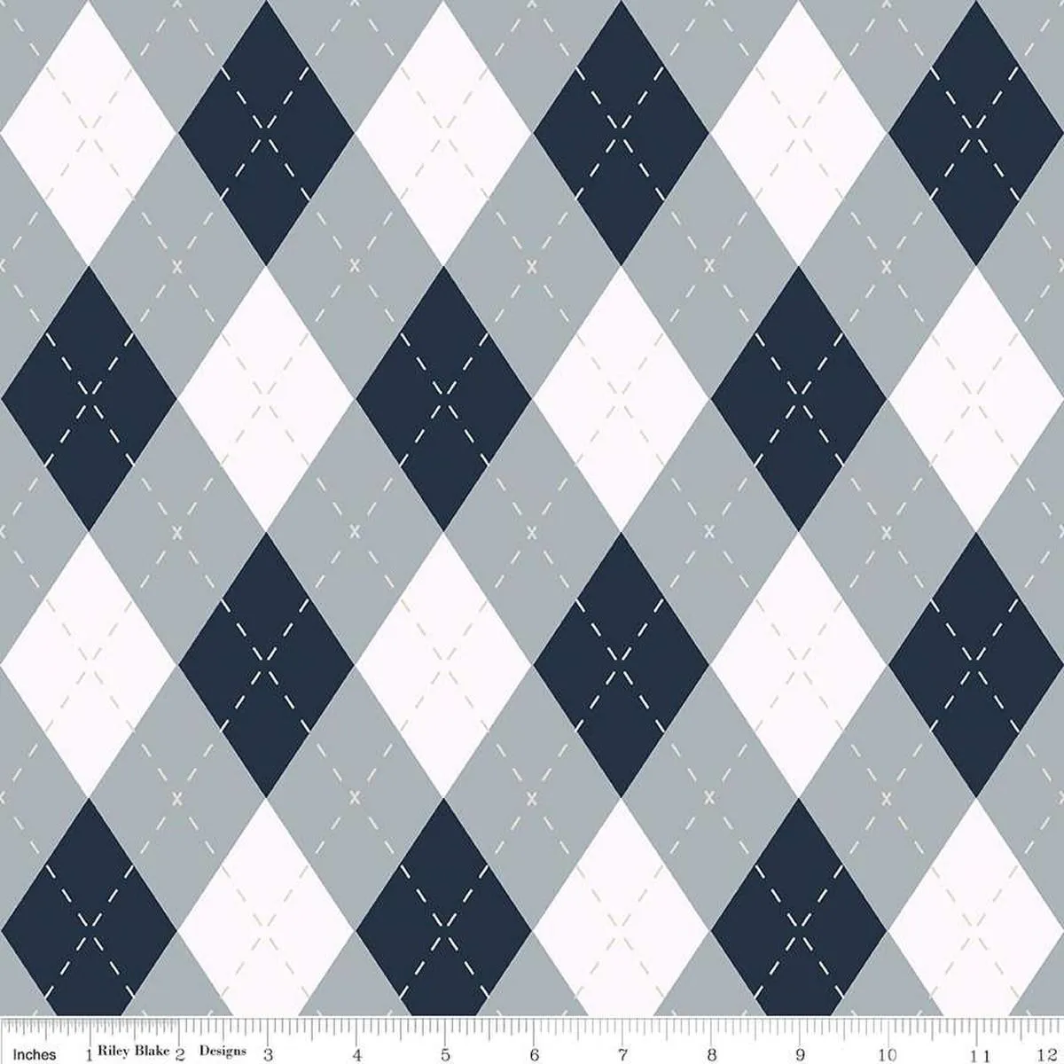 Golf Days by Riley Blake ARGYLE/GRAY