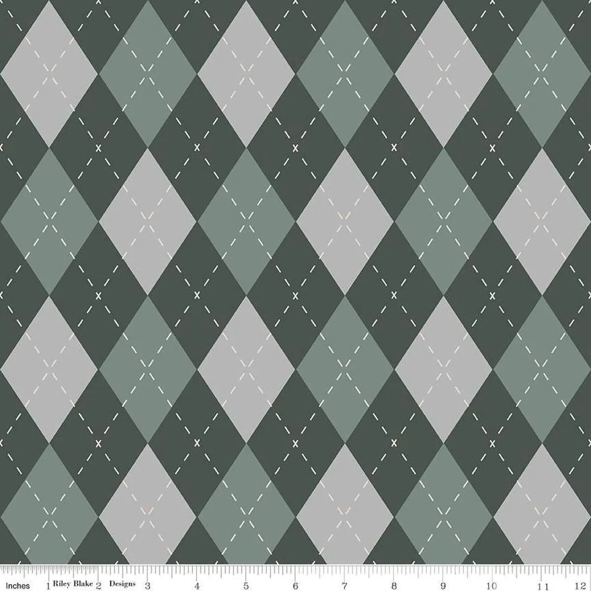 Golf Days by Riley Blake ARGYLE/GREEN