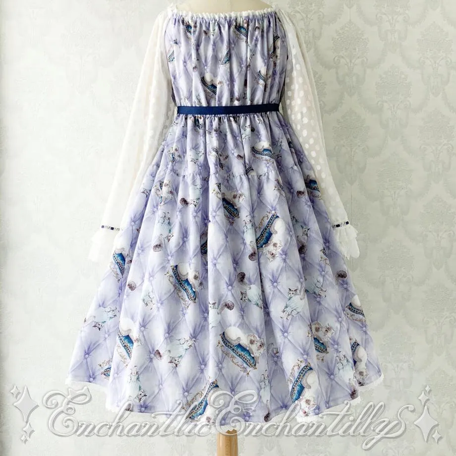 Good Night Cat Romantic Sleeve Dress