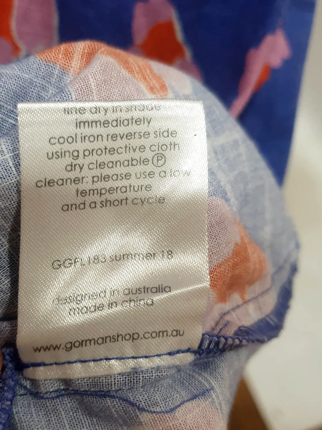 Gorman blue animal print dress size 12