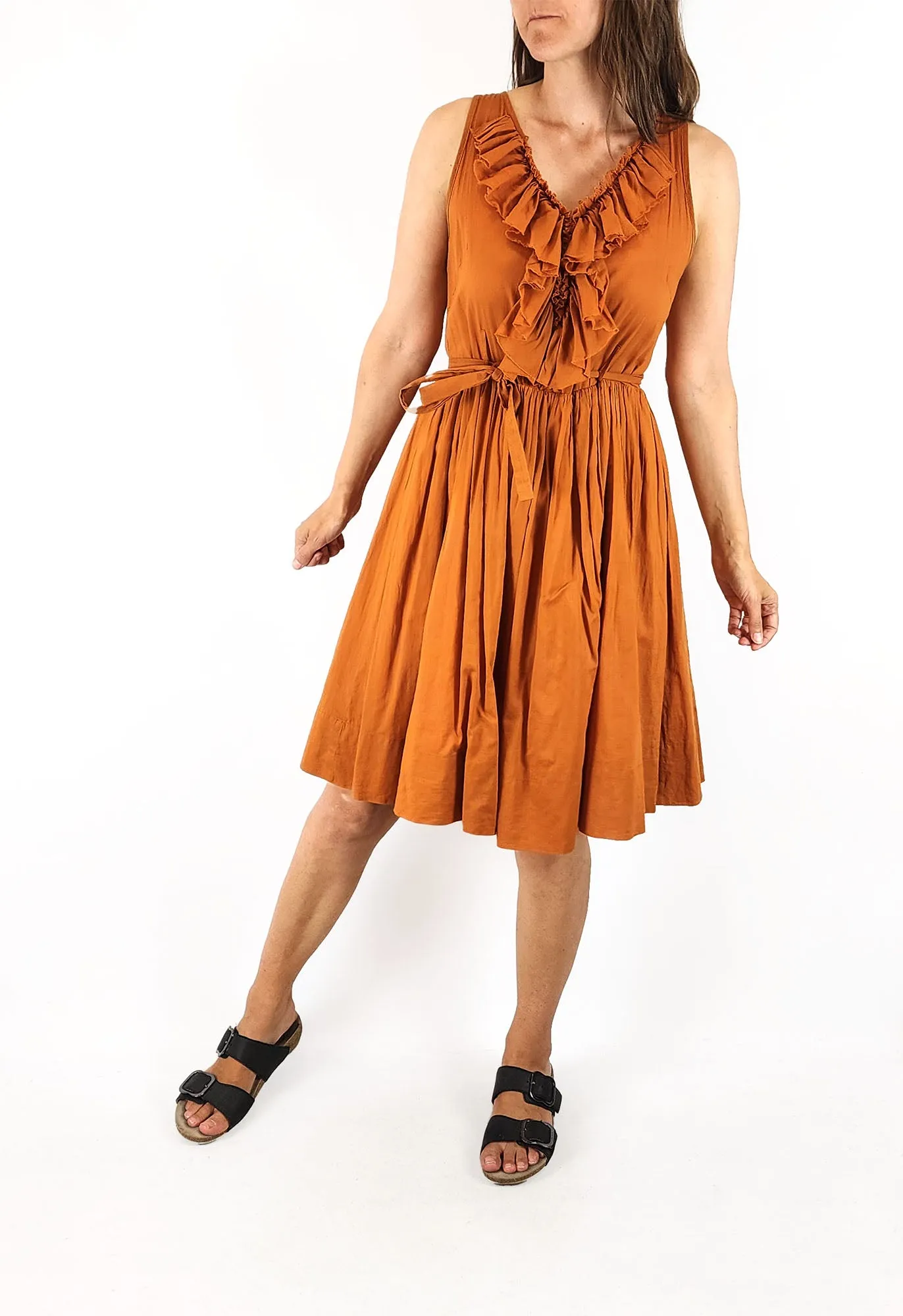 Gorman brown cotton dress size 8