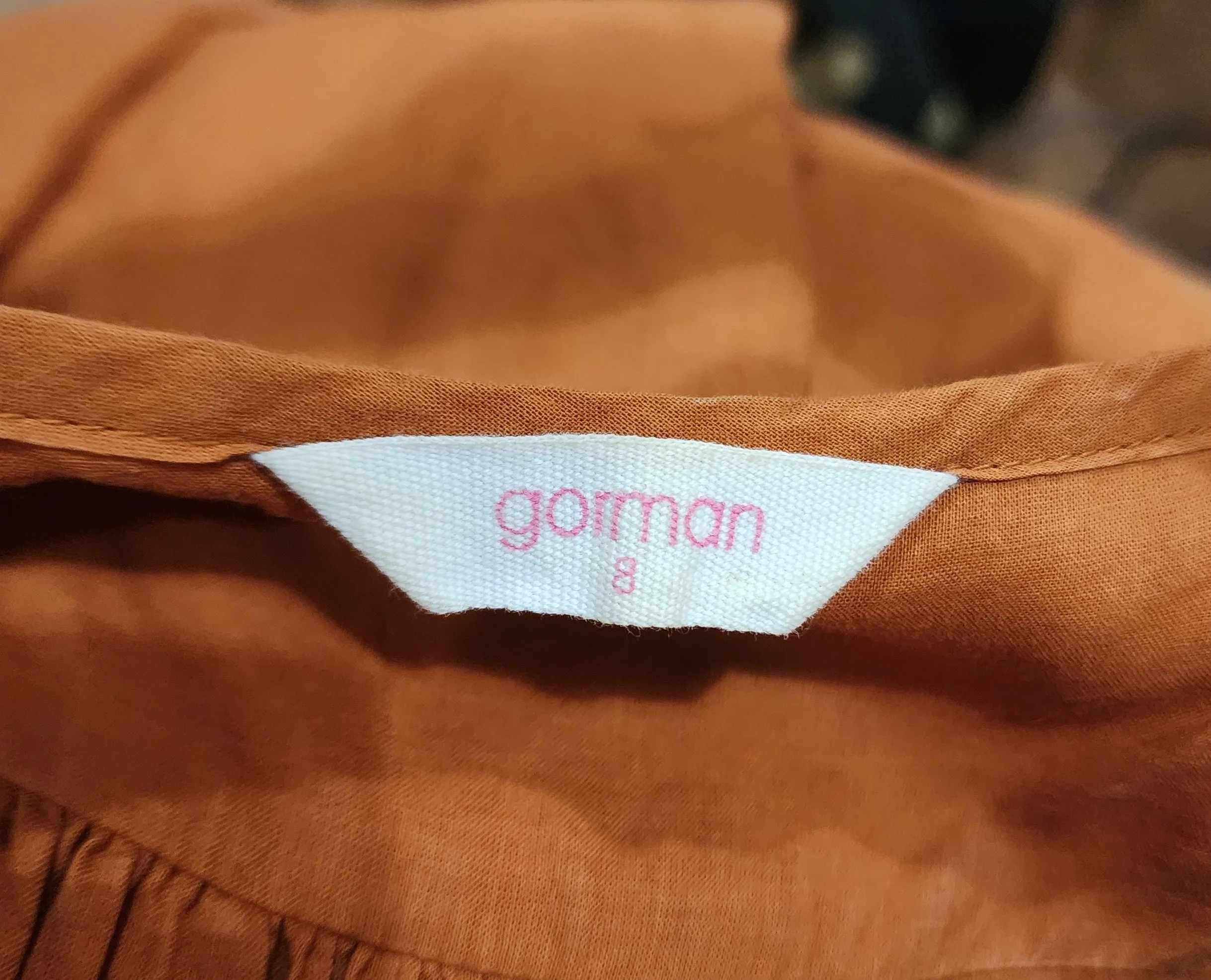 Gorman brown cotton dress size 8