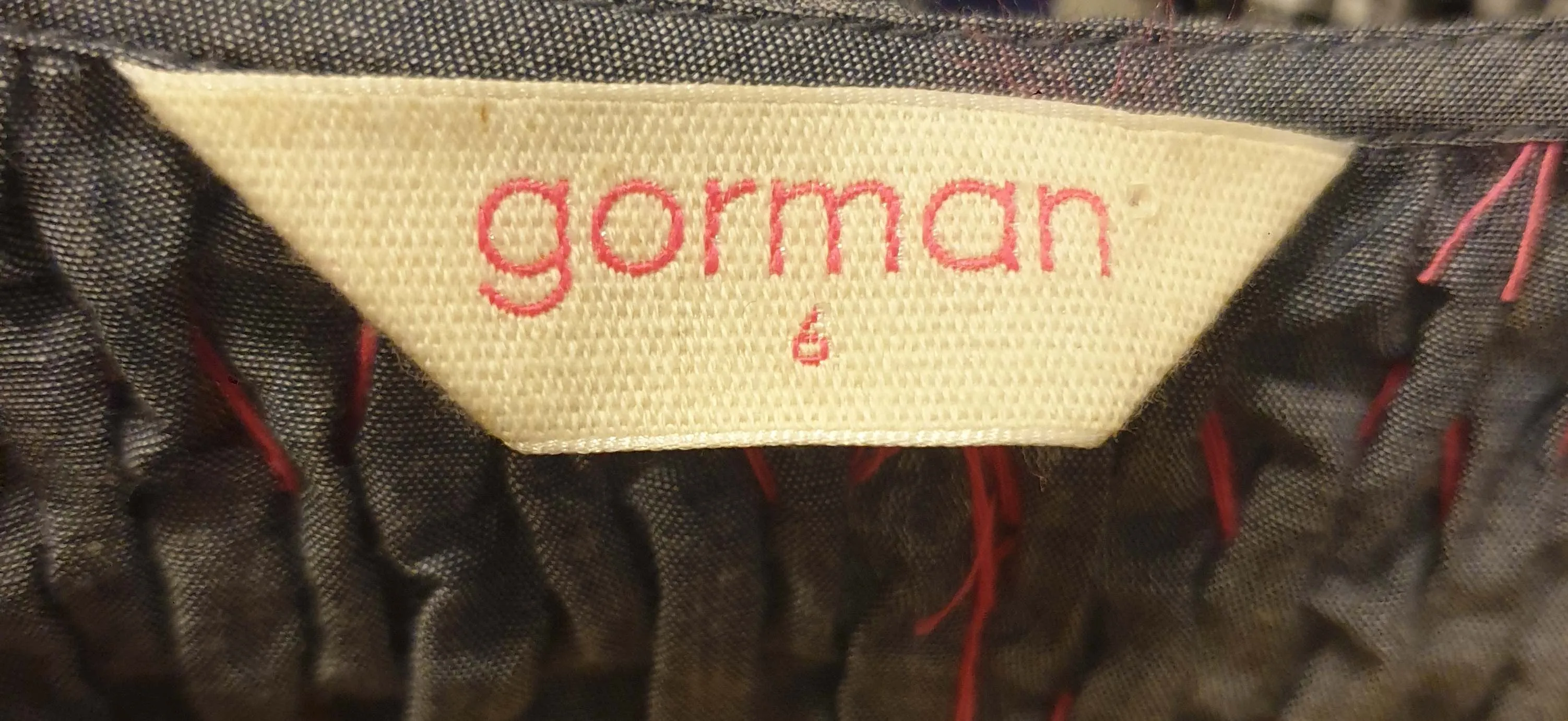 Gorman denim look 100% cotton dress with pink touches size 6 (fits 6-8)