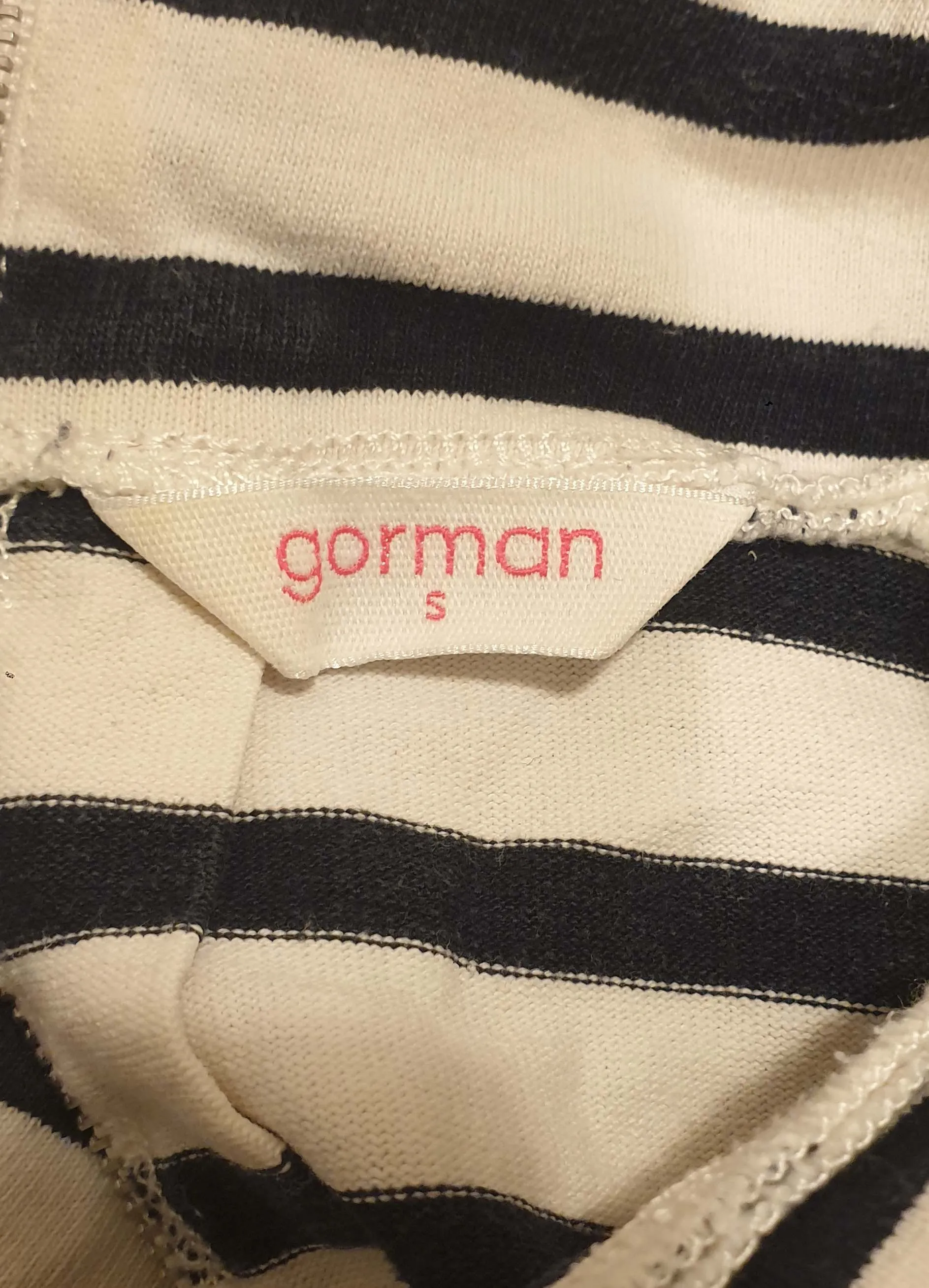 Gorman navy and white striped long sleeve dress size 10