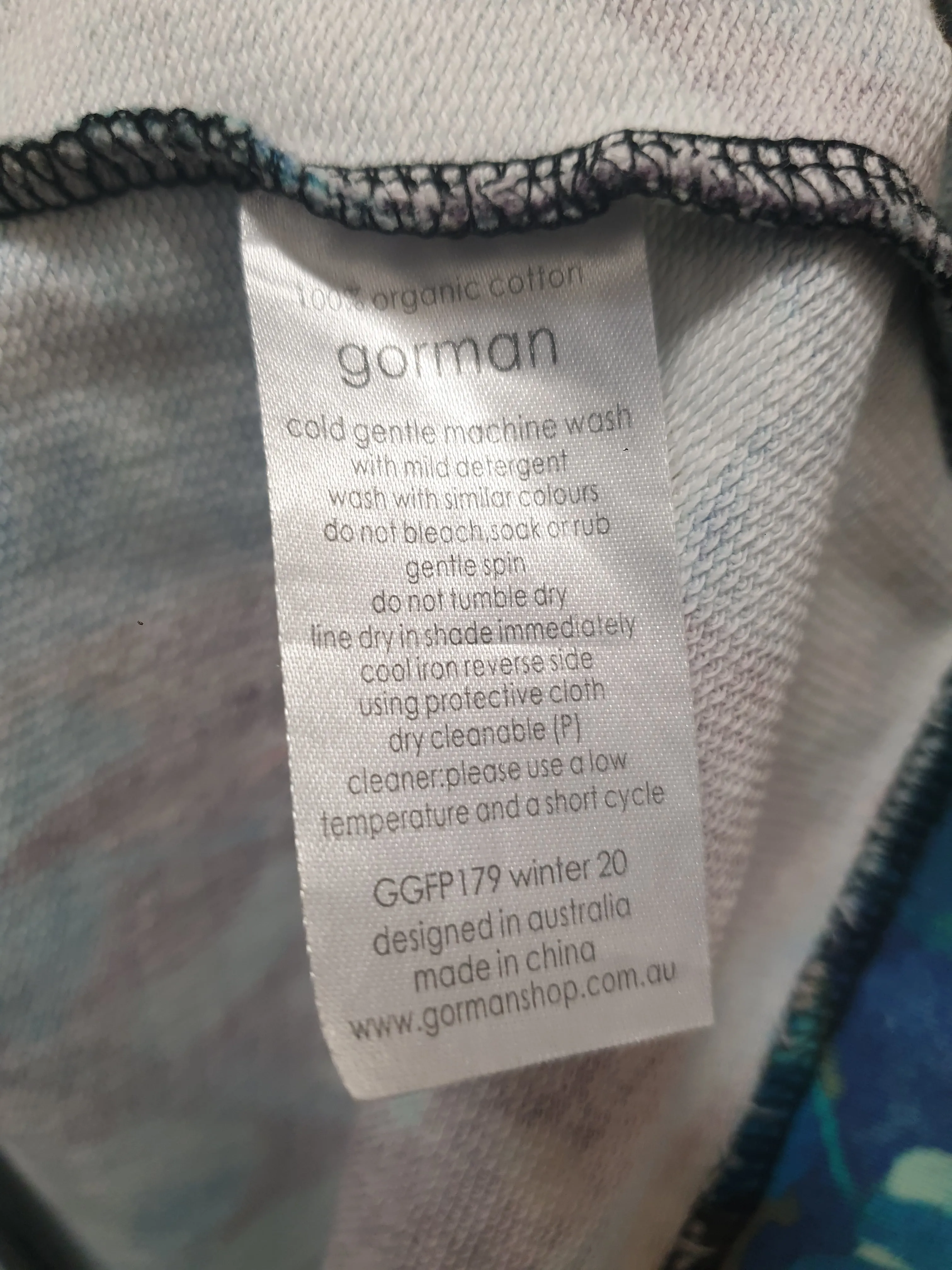 Gorman   Rebekah Callaghan blue print long sleeve dress size 8