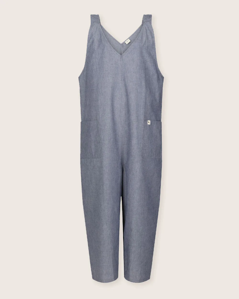 Grace Blue Denim Wide Leg Jumpsuit
