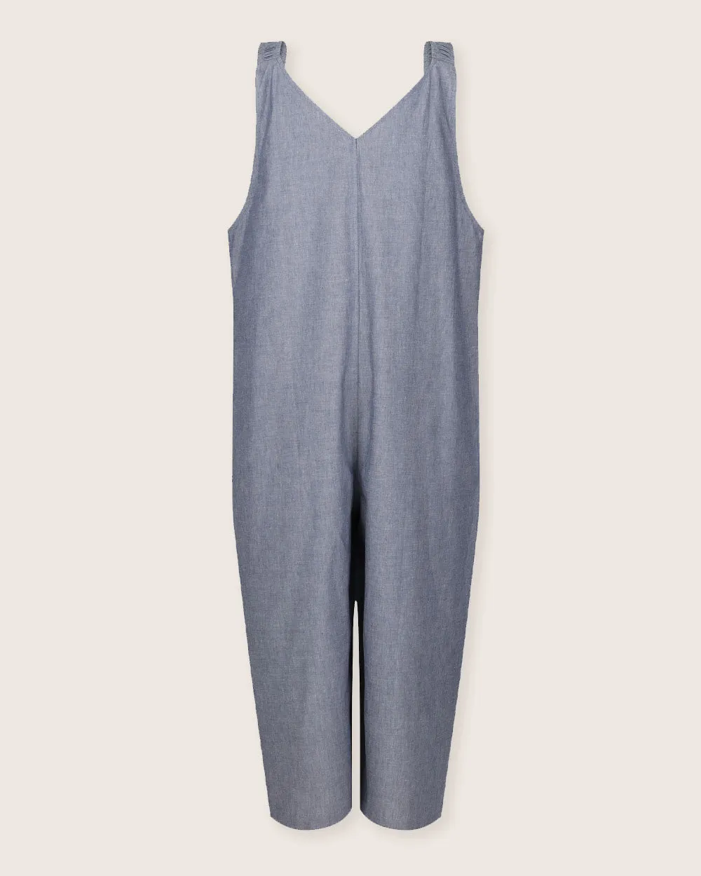 Grace Blue Denim Wide Leg Jumpsuit