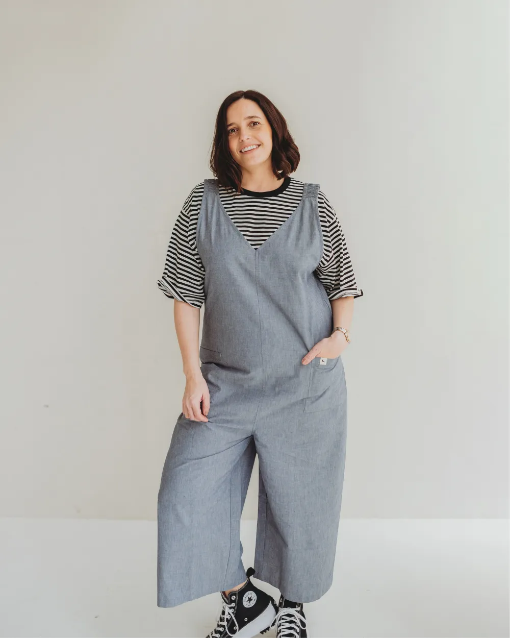 Grace Blue Denim Wide Leg Jumpsuit