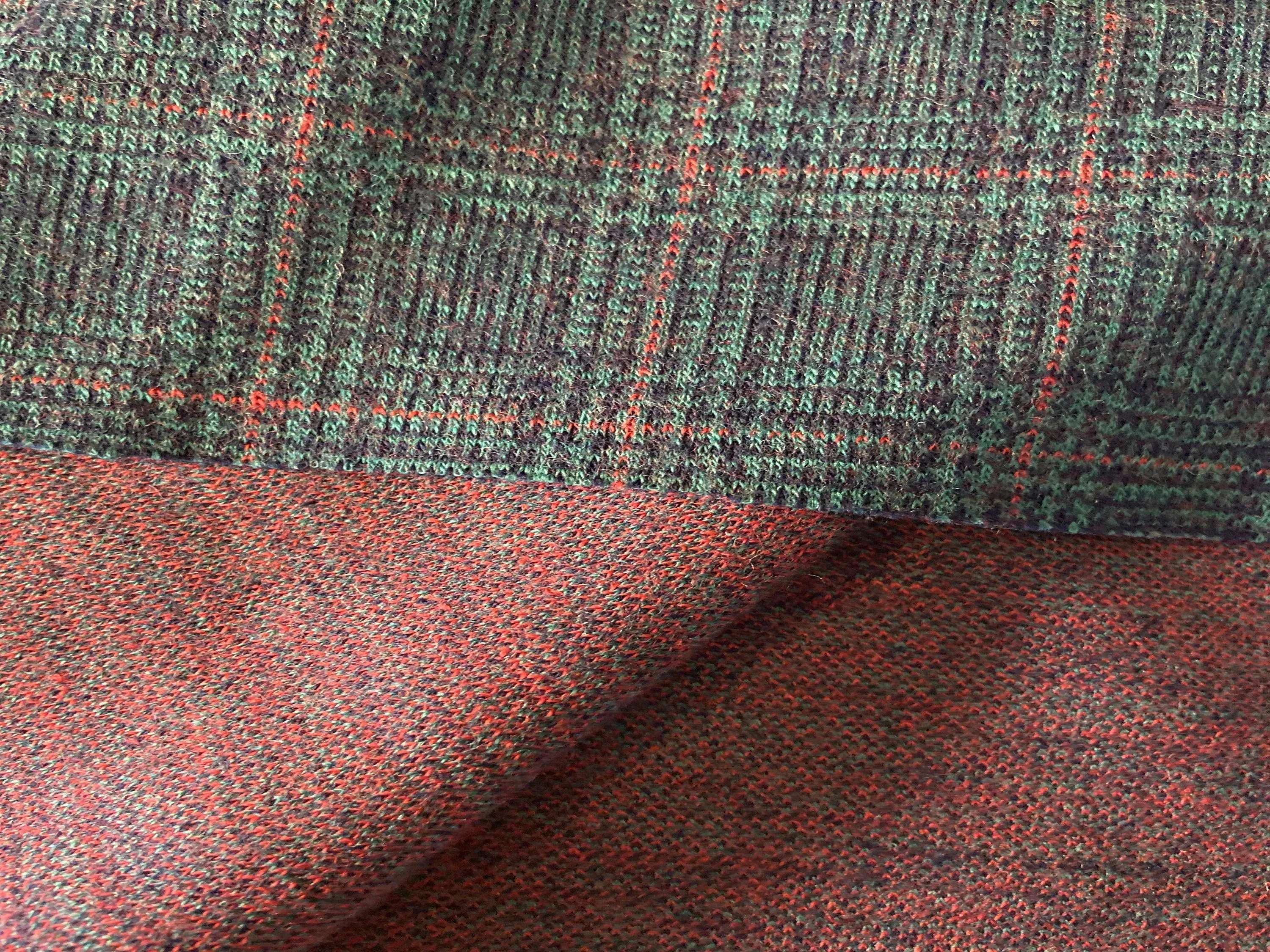 Green and Red Plaid Wool