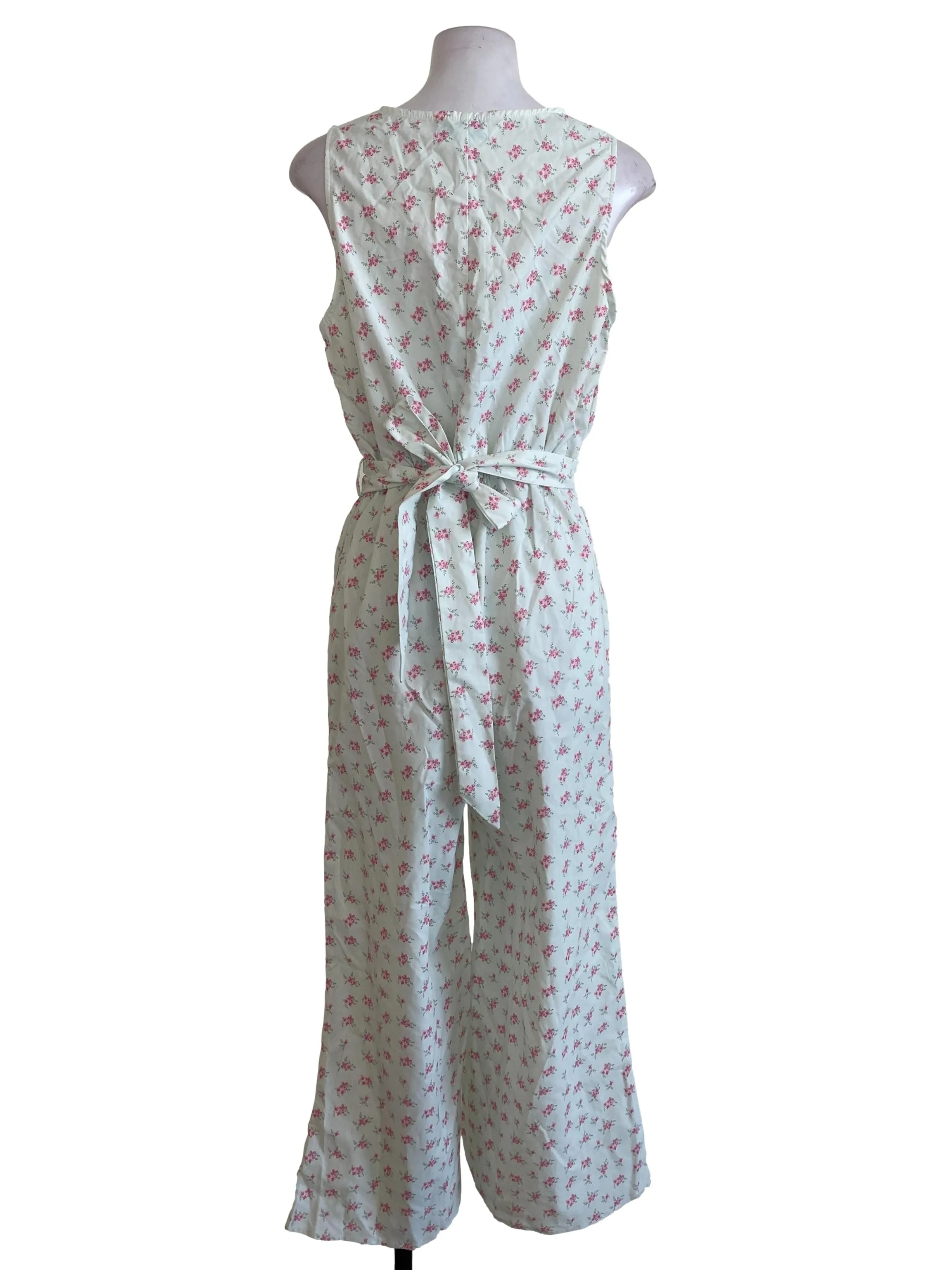 Green Turquoise Flowery Jumpsuits