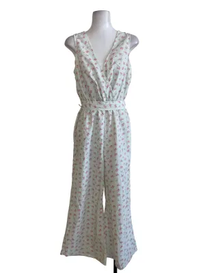 Green Turquoise Flowery Jumpsuits