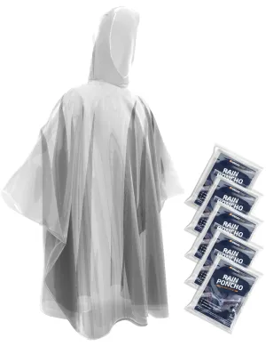 Green up arrow, increased. Hagon PRO Disposable Rain Ponchos for Adults (5 Pack).