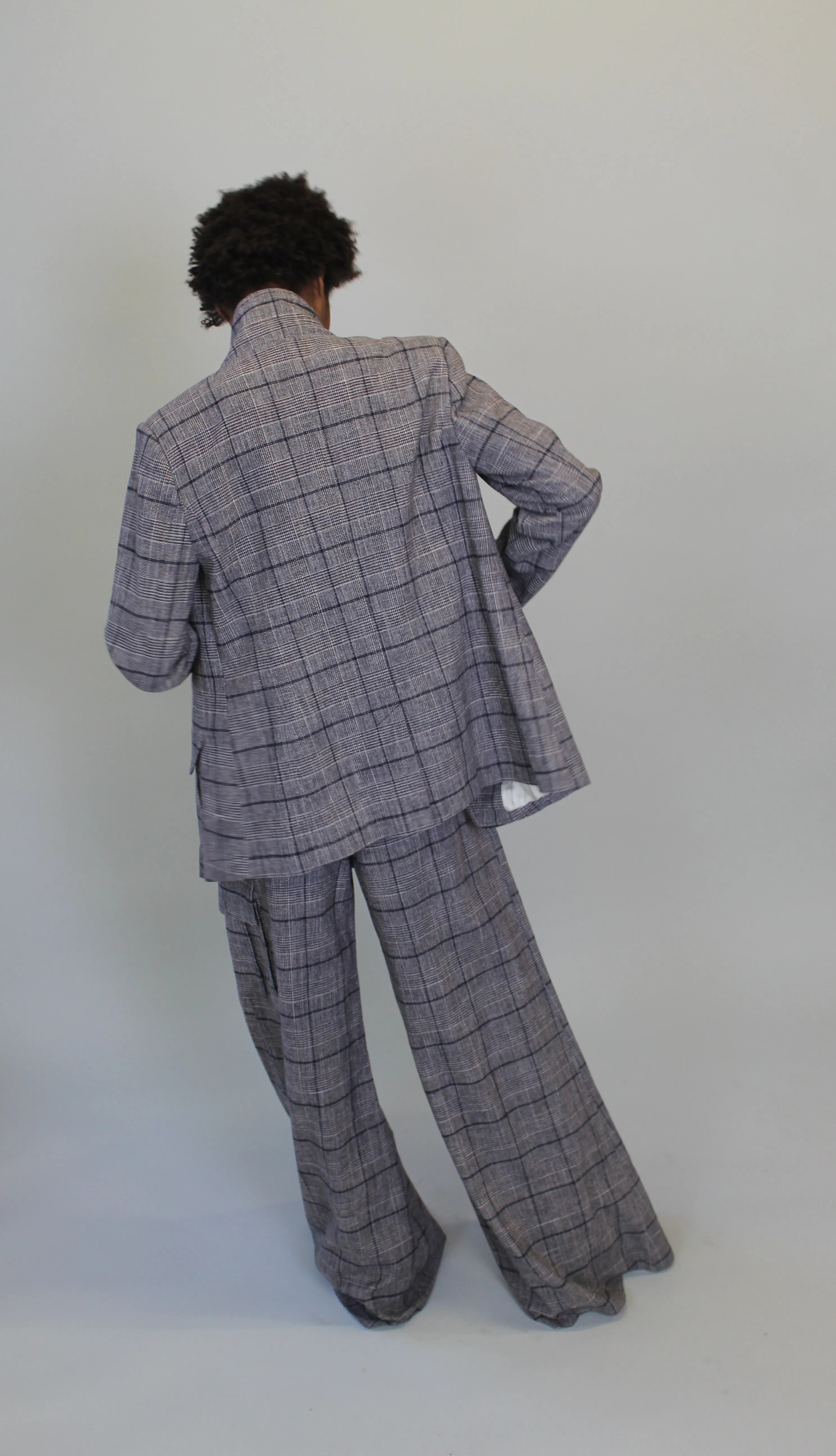 Grey Plaid Blazer