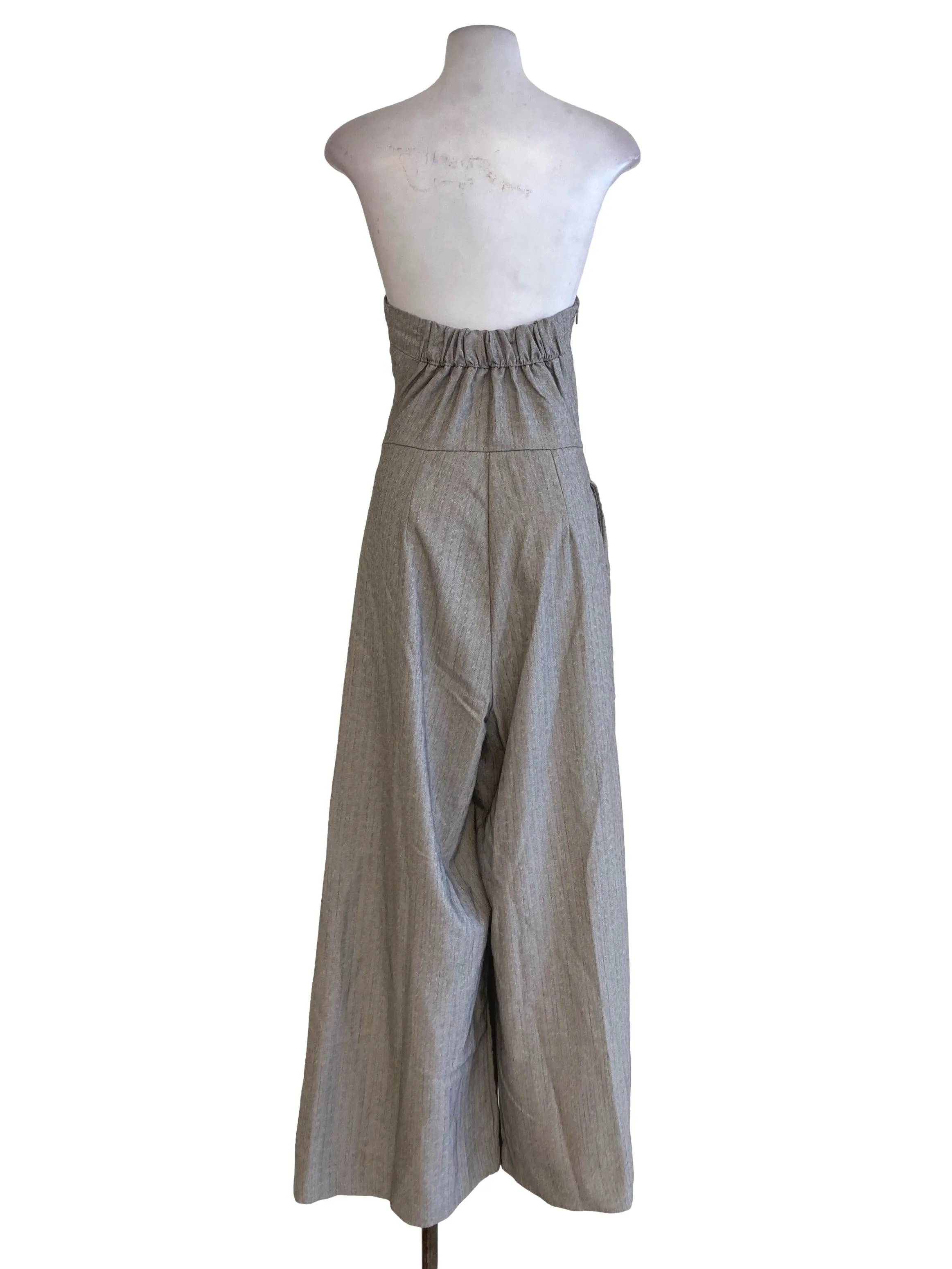 Grey Strapless Jumpsuits