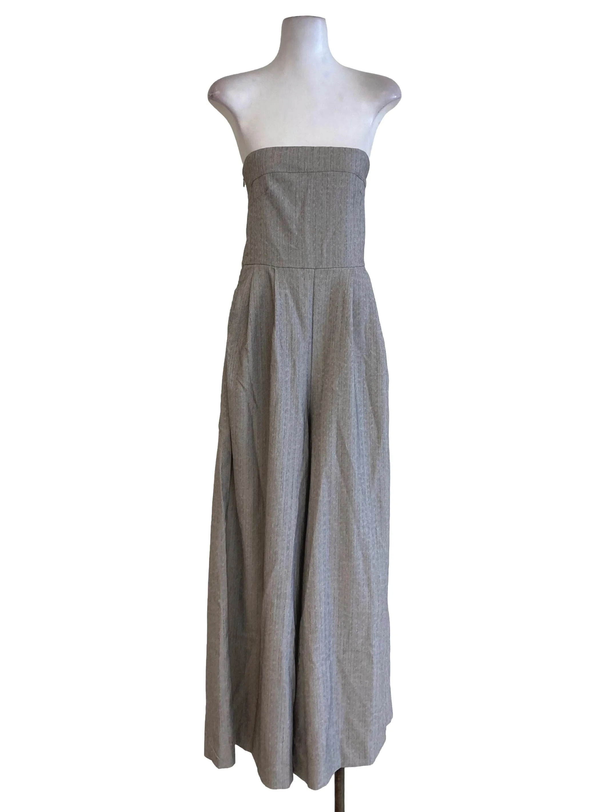 Grey Strapless Jumpsuits