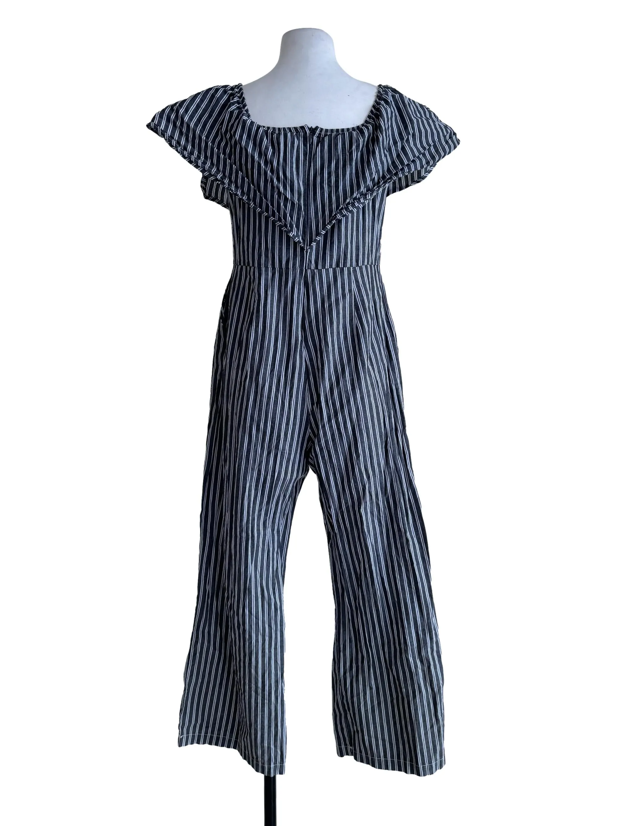 Grey Stripes Jumpsuits
