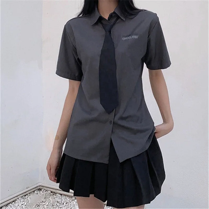Grey Sweet Style Shirt ER5761