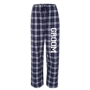 Groom Flannels - Navy and White