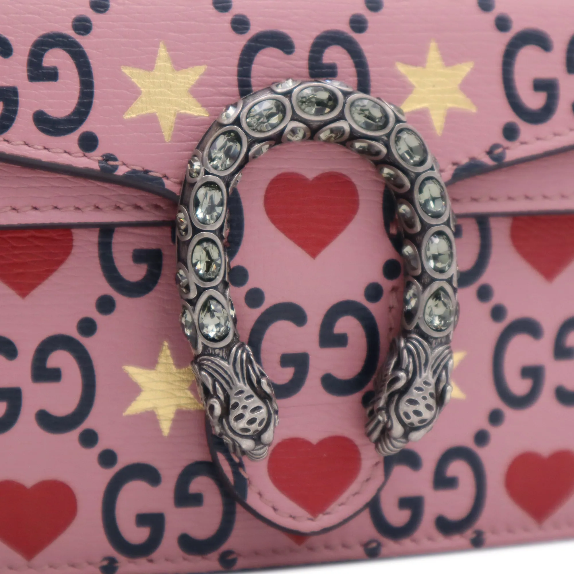Gucci Calfskin Valentine's Day Exclusive Super Mini Dionysus Shoulder Bag
