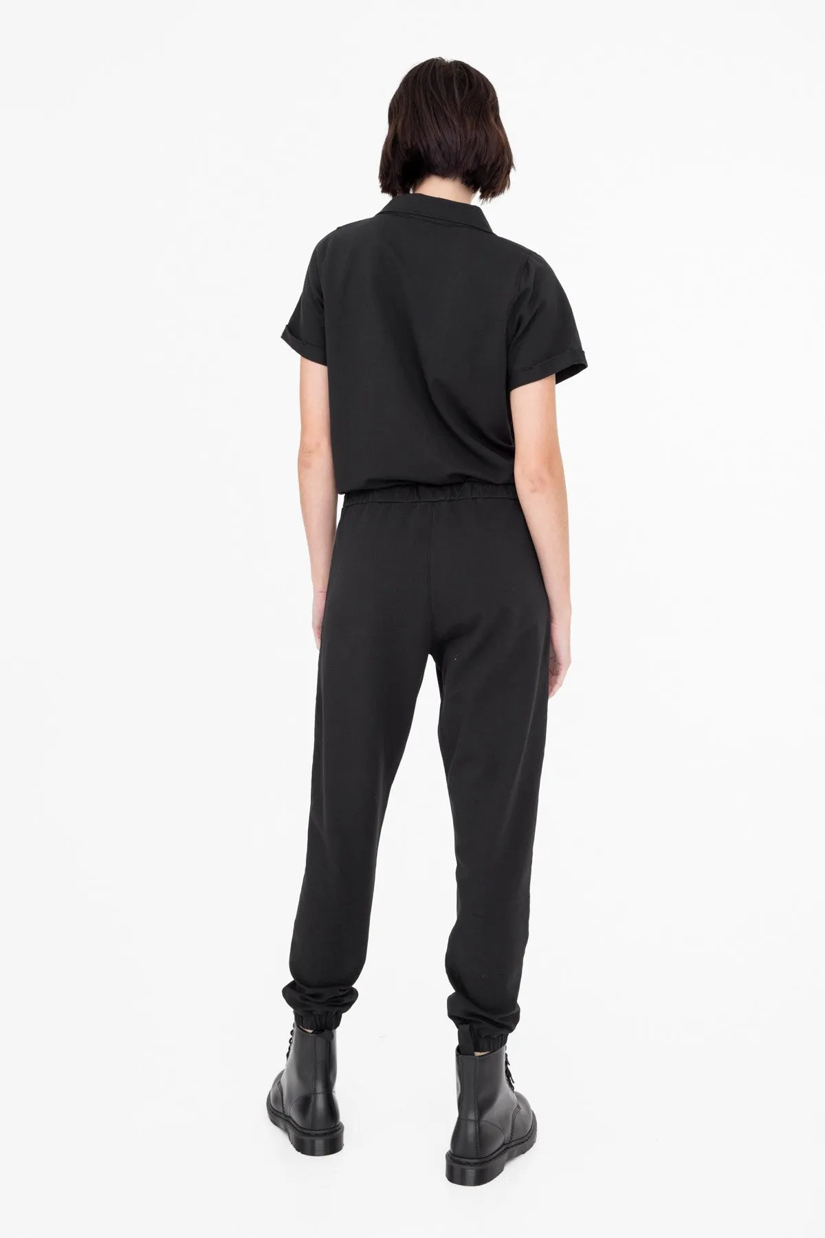 Half Zip Collared Jersey Jumpsuit | Mono B