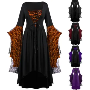 Halloween Costumes Woman 2024 Lace Plus Size Renaissance Dress Halloween Adult Ball Gown Dresses Corset Gothic Clothes