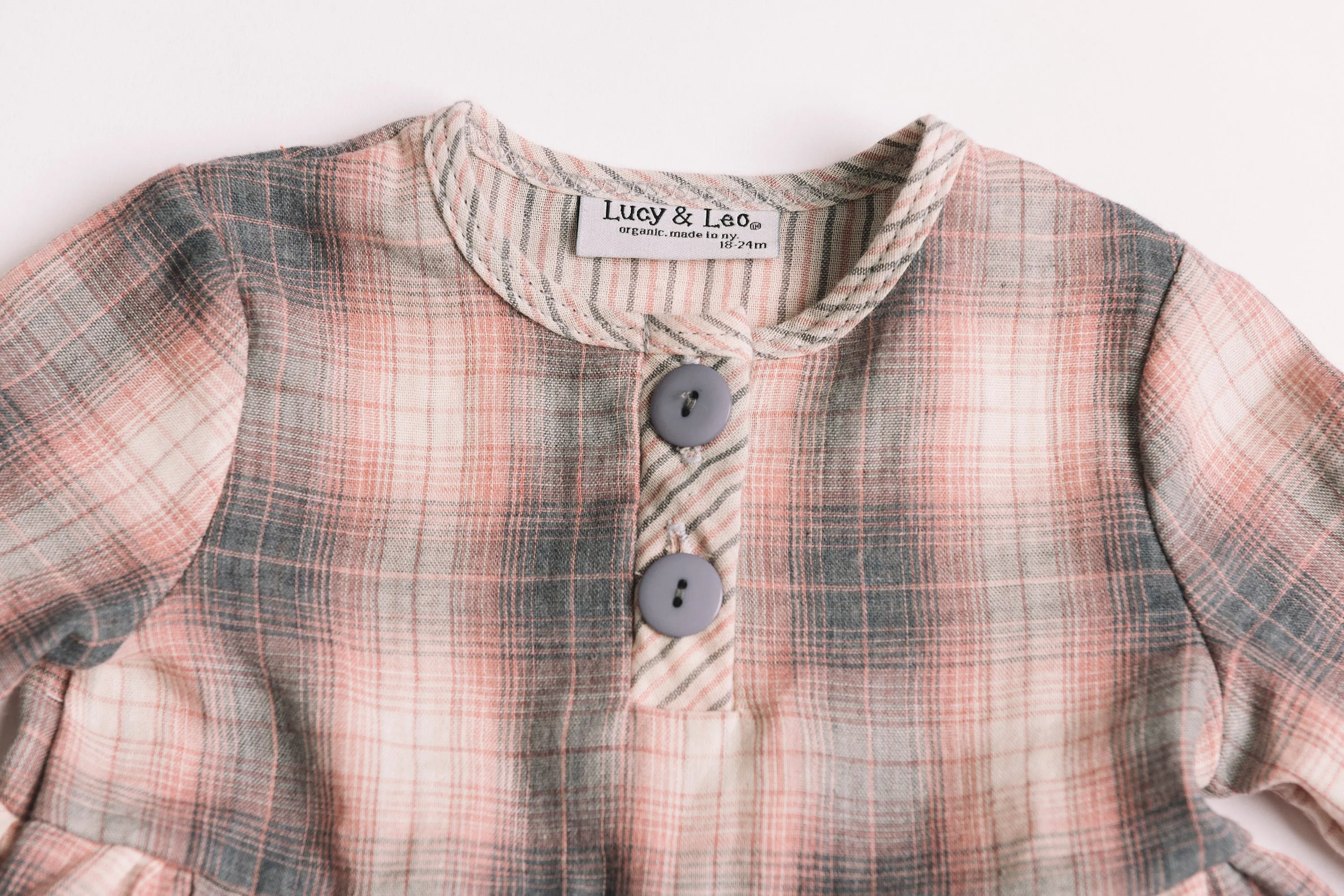 Halsey Dress Pink Plaid
