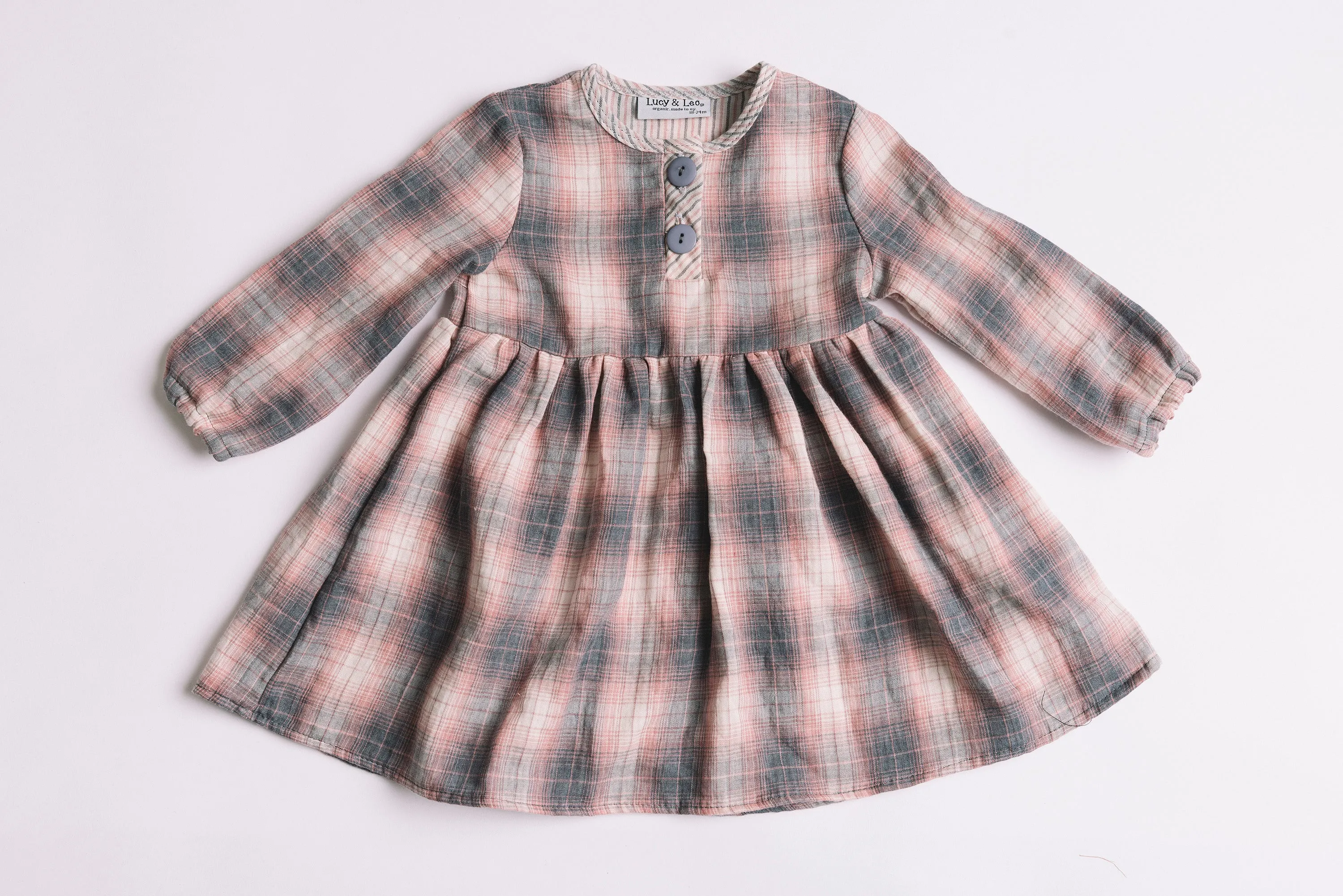Halsey Dress Pink Plaid