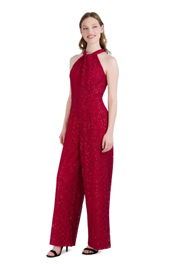 Halter Twist Neck Jumpsuit
