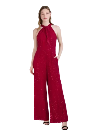 Halter Twist Neck Jumpsuit