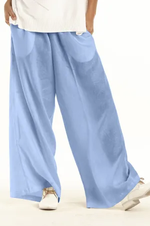 Handkerchief Linen Wide Leg Pants