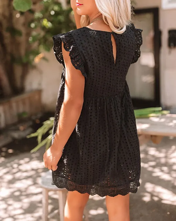 Happy-Go-Lucky Mini Dress - Black