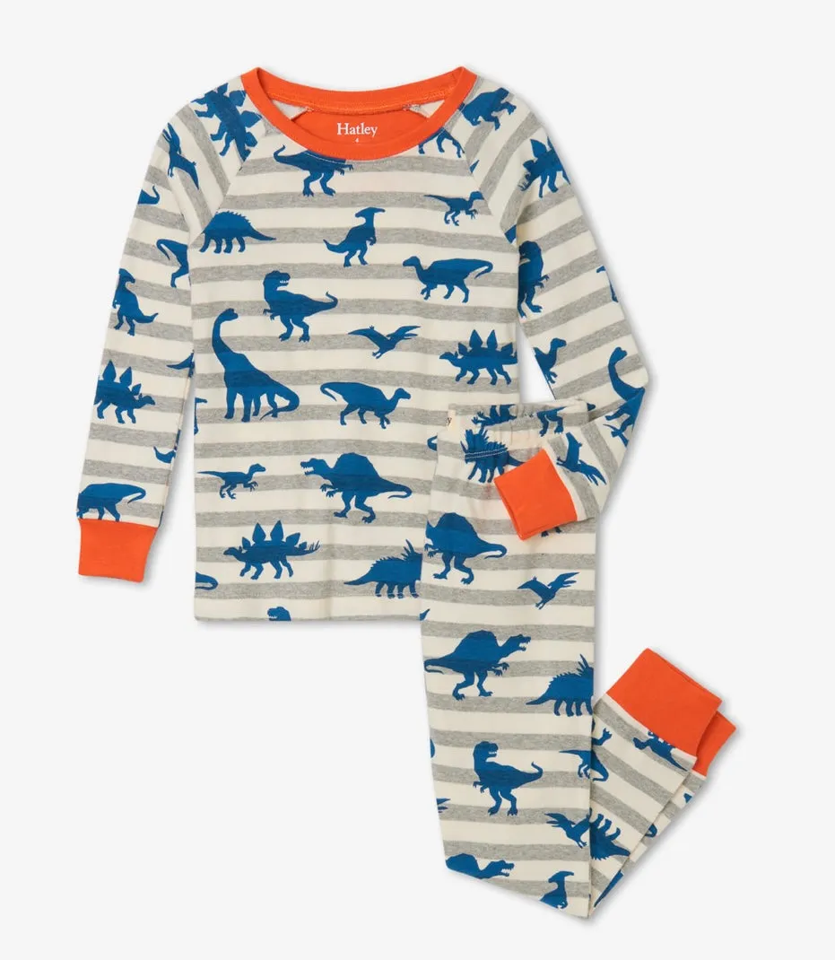 Hatley Prehistoric Dinos Organic Cotton Pajamas Set : Size 2 to 12