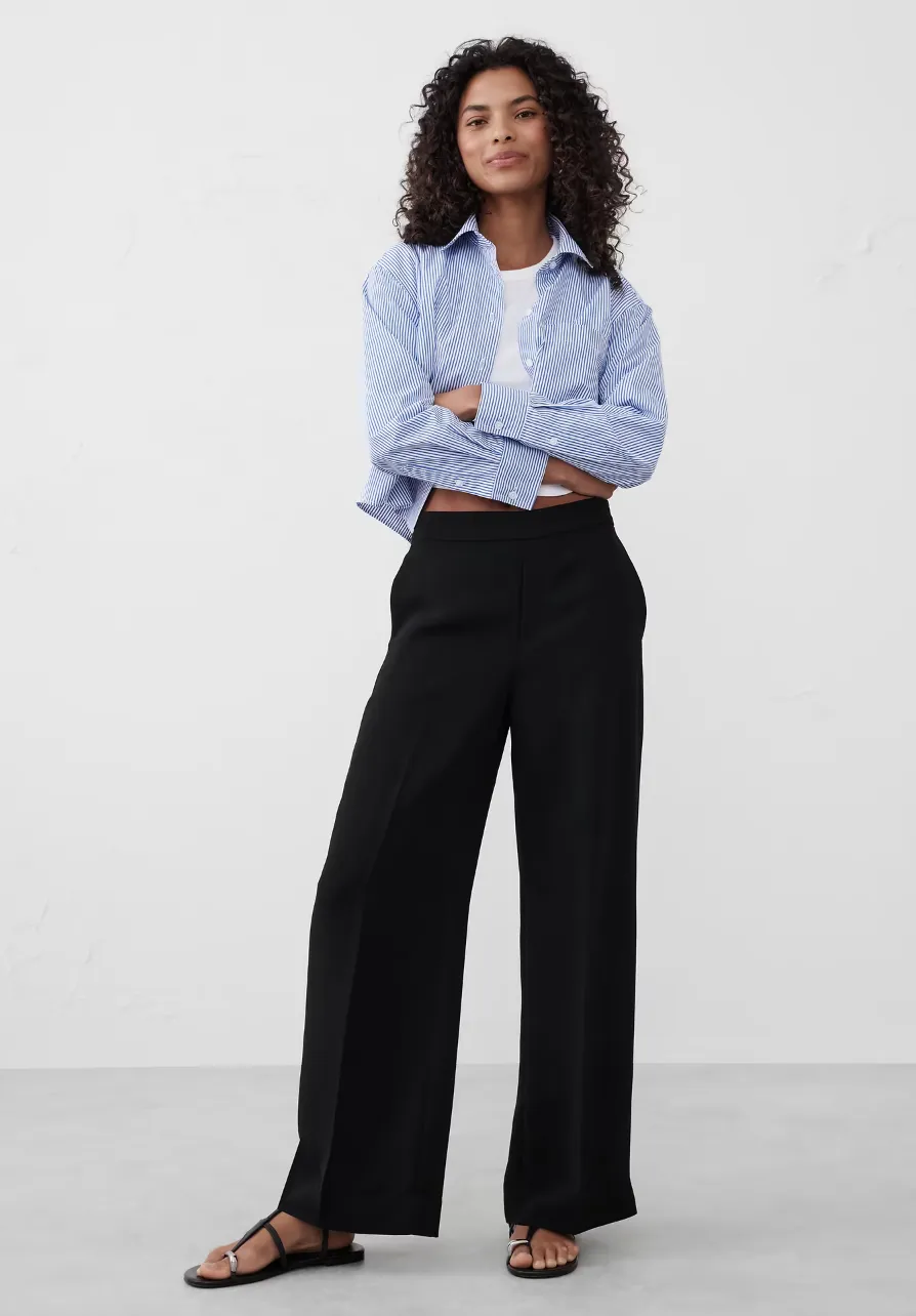 Hayden Crepe Wide Leg Pants