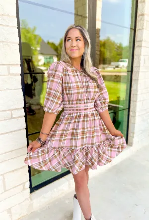 Heading South Plaid Dress