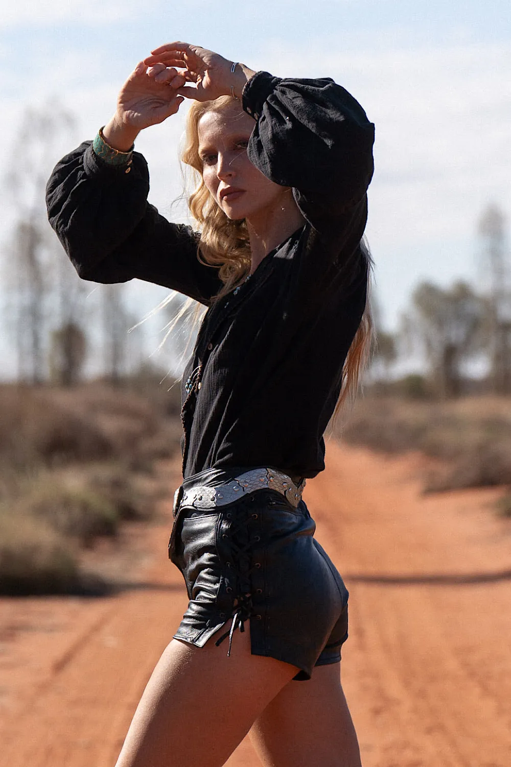 Heaven Can Wait Leather Shorts