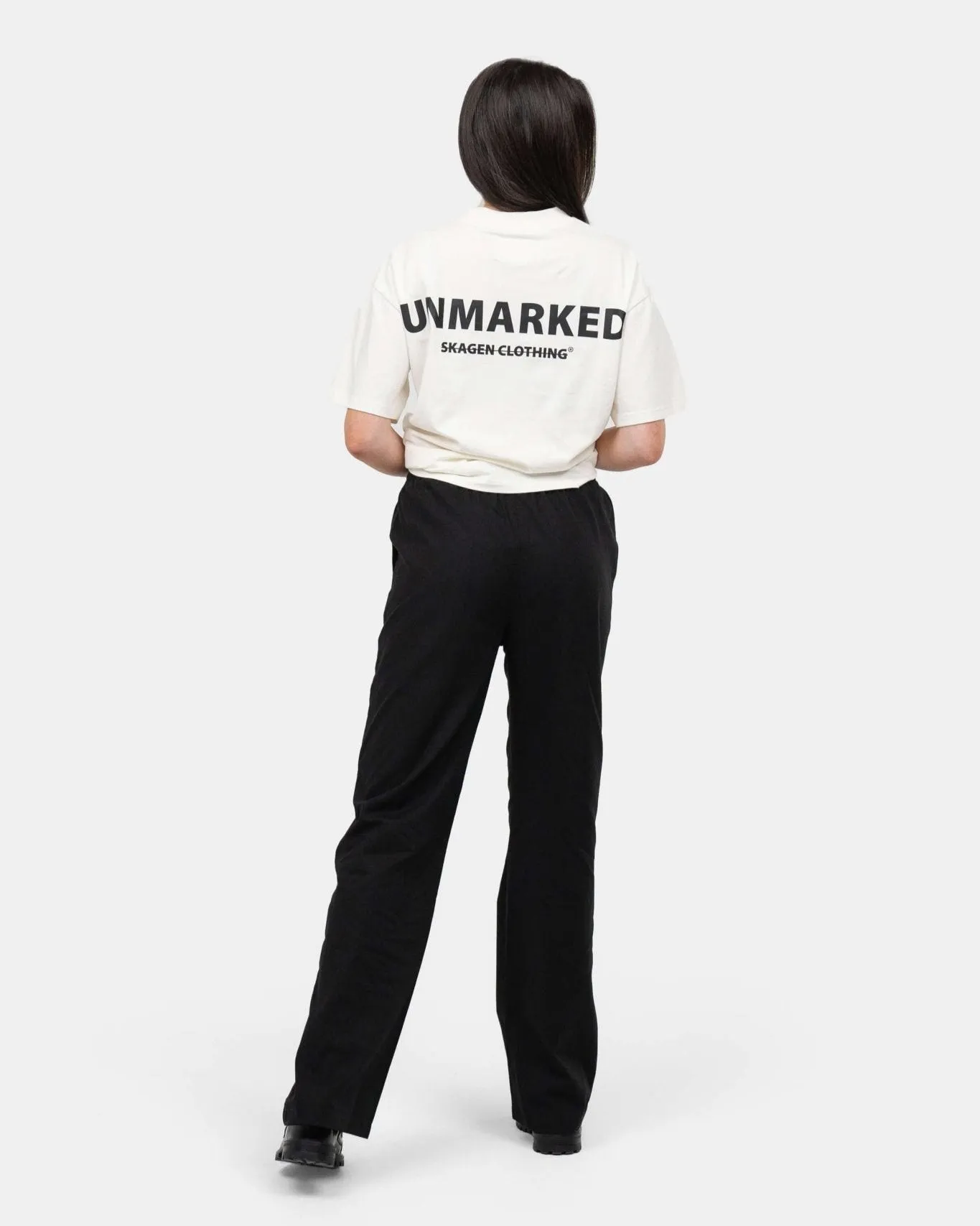 Heavyweight Linen Pants High-waisted Black