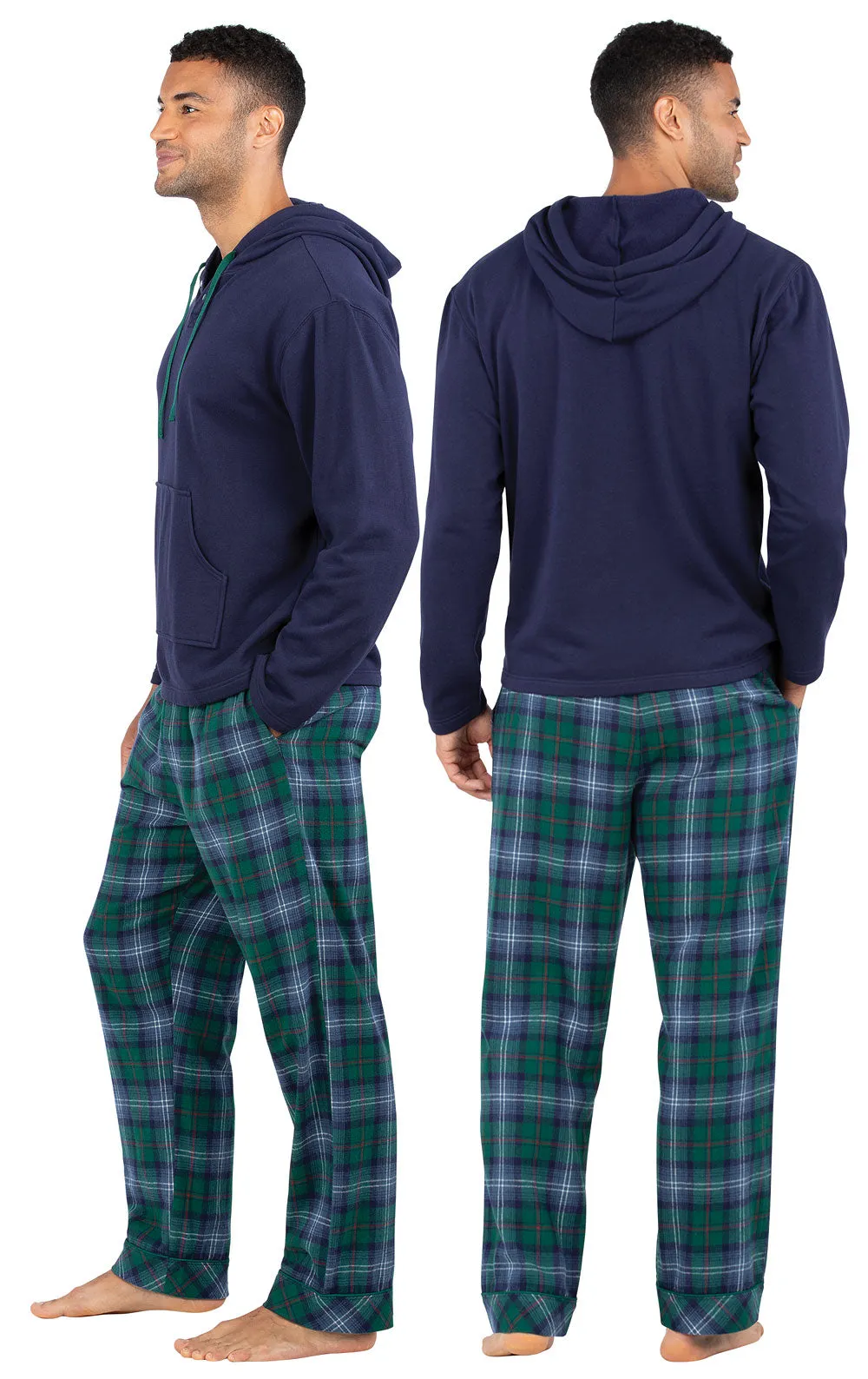 Heritage Plaid Hoodie Men's Pajamas - Couples
