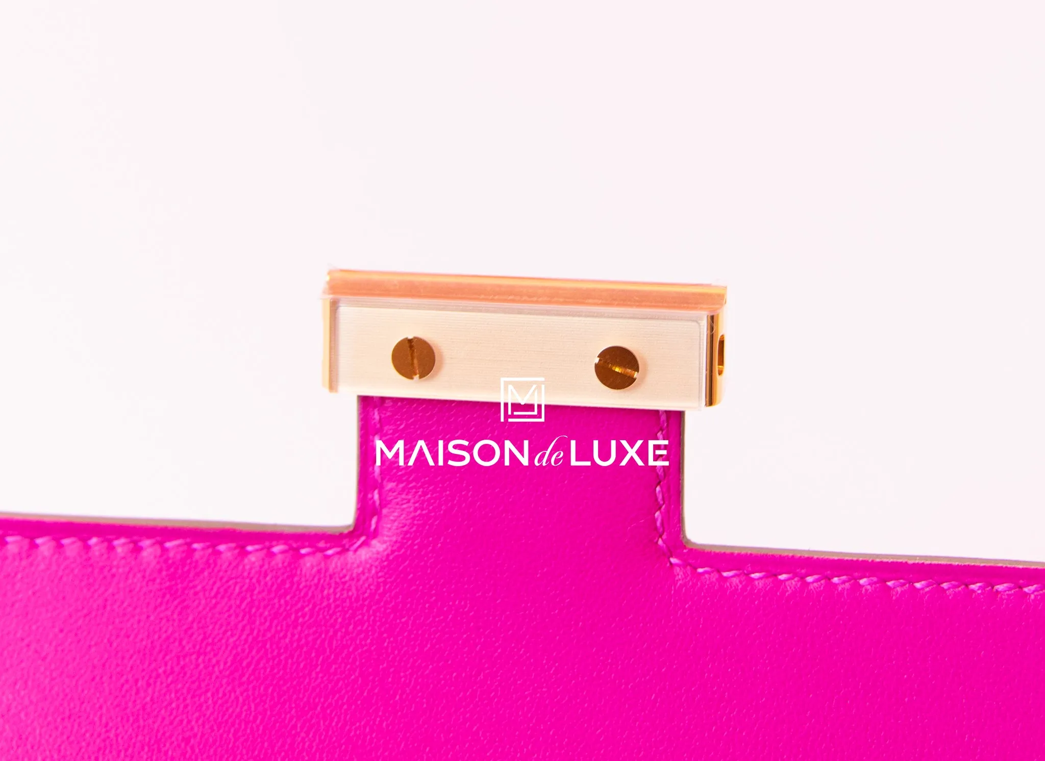 Hermes HSS Constance Mini 18 Craie   Pink Epsom Handbag