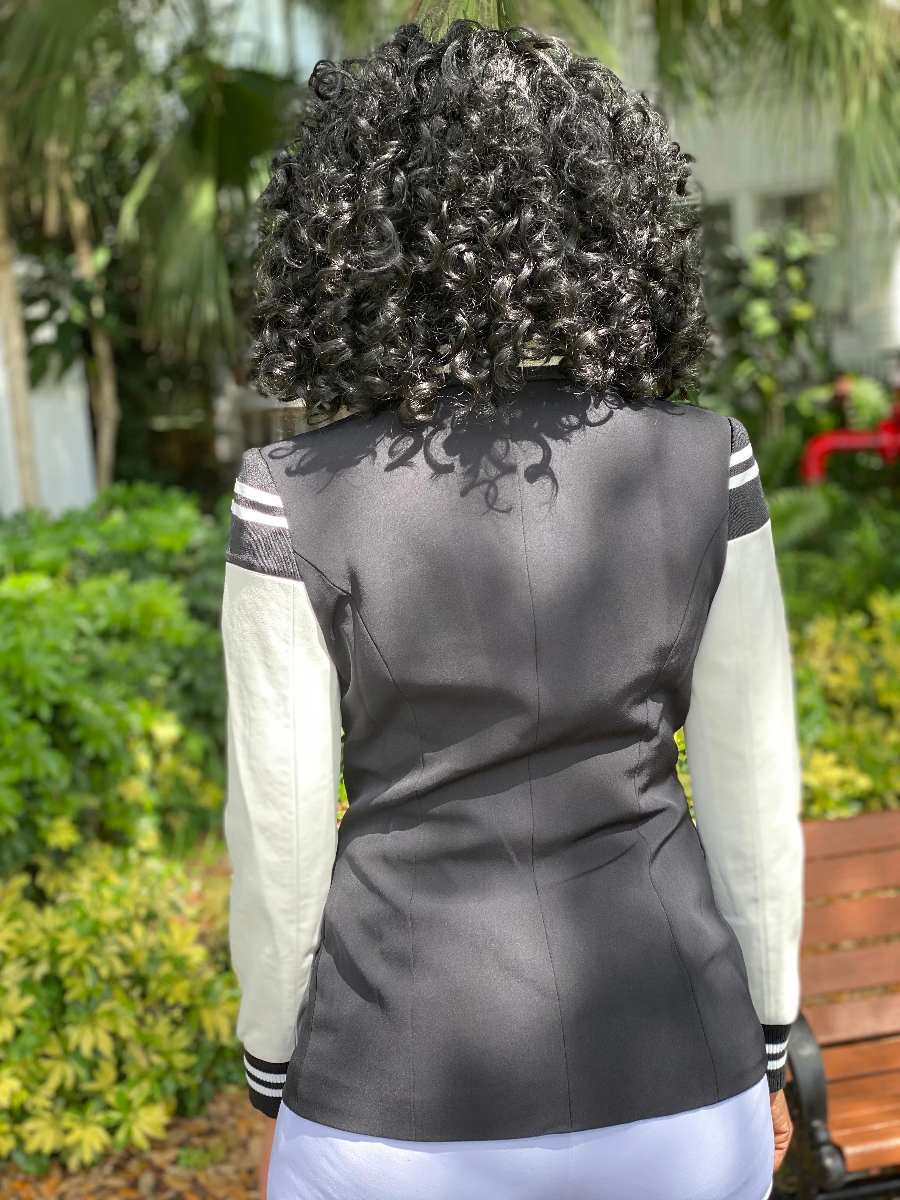 High quality varsity leather blazer